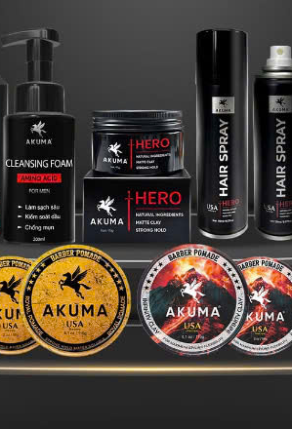 Bộ sản phẩm tạo kiểu và chăm sóc tóc Akuma